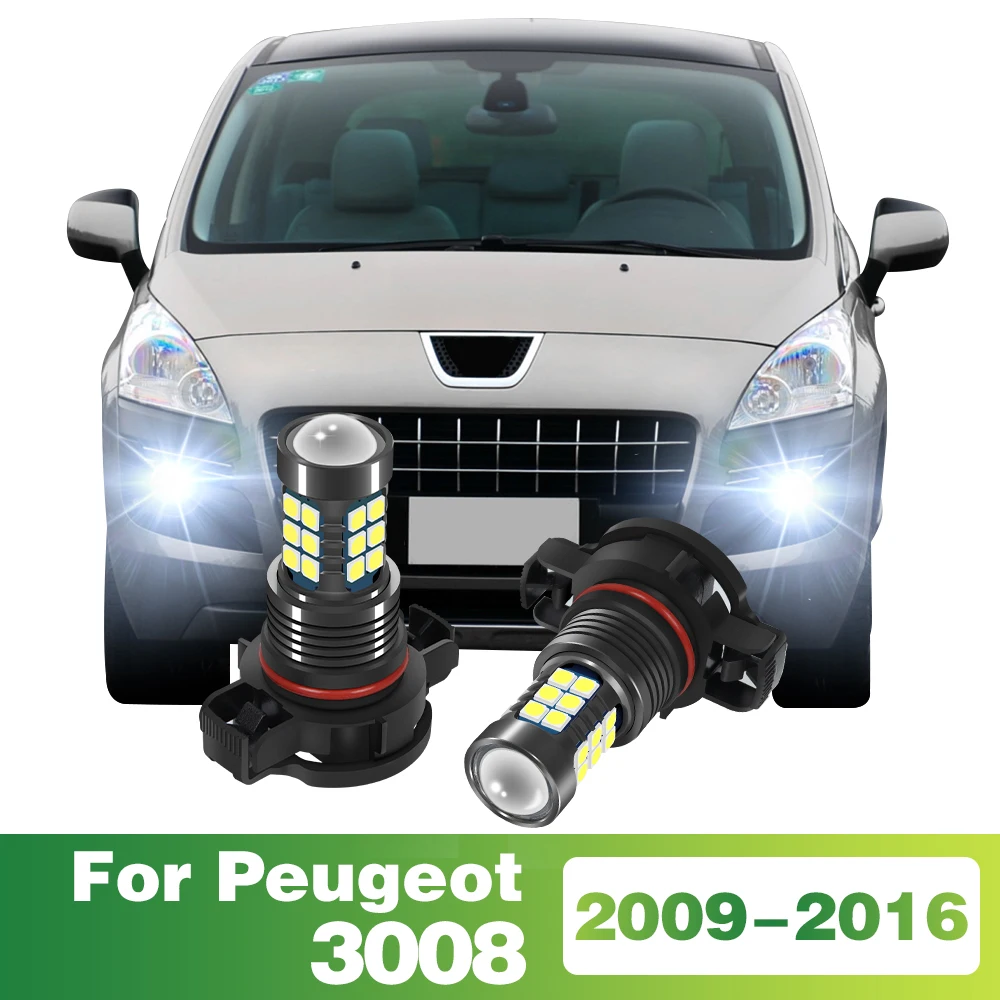 

LED Car Light Front Fog Lamp 2504 PSX24W 12276 Bulb For Peugeot 3008 MPV 2009 2010 2011 2012 2013 2014 2015 2016 Accessories