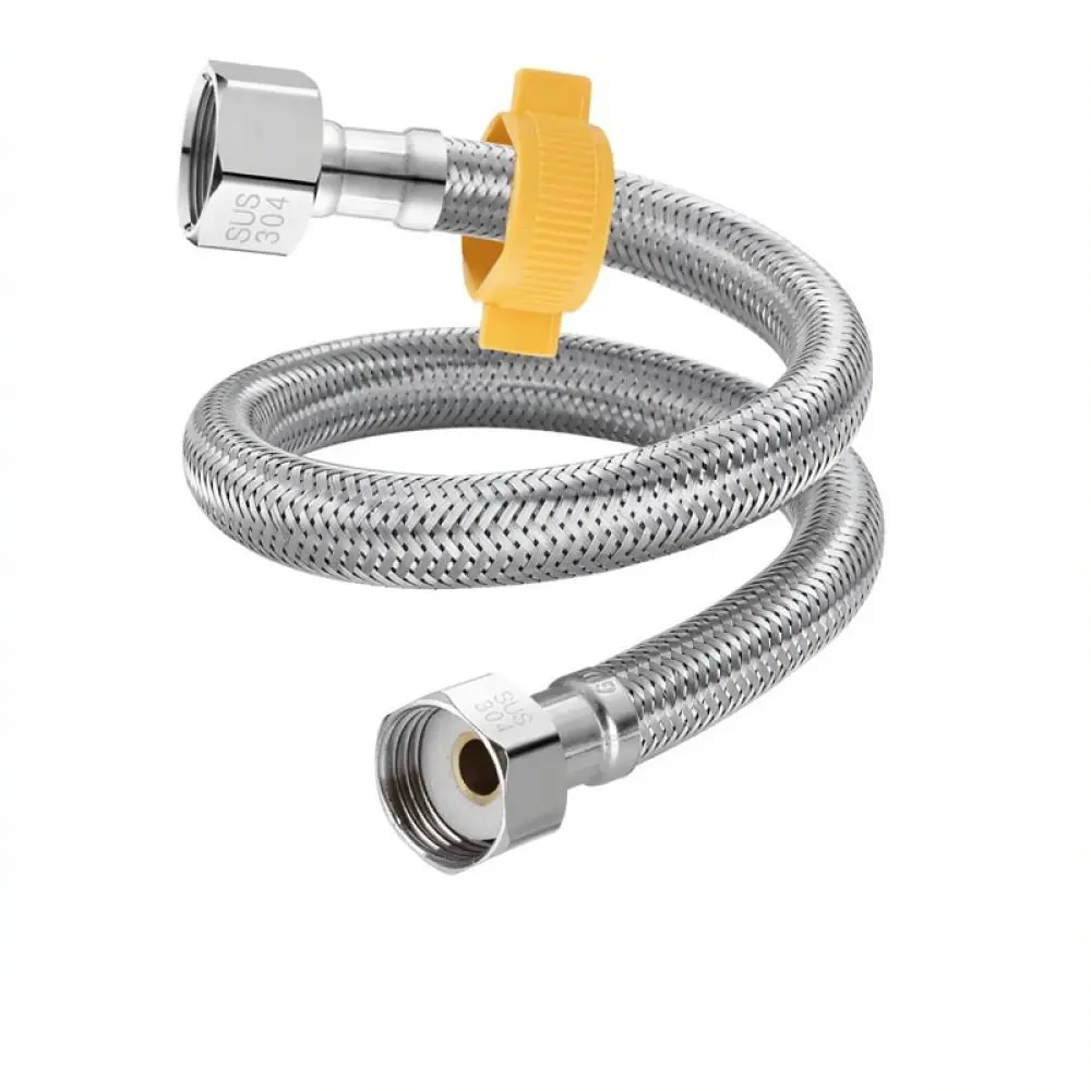 Durable Braided Stainless Steel Supply Hose Flexible Plumbing Connector For Heater Faucet Toilet Basin Pipe
