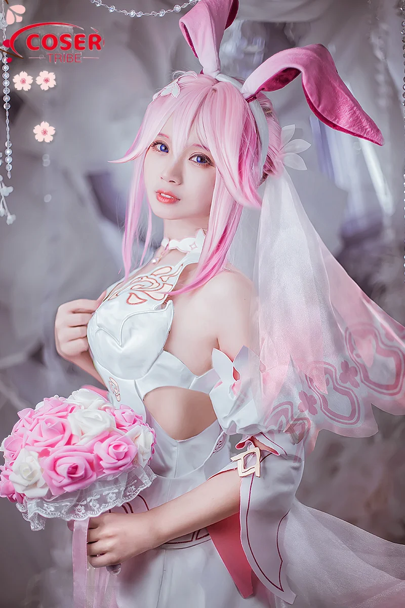 COSER TRIBEAnime juego Honkai Impact 3 Senorita vestido nupcial, disfraz de CosPlay de rol de Carnaval de Halloween, conjunto completo