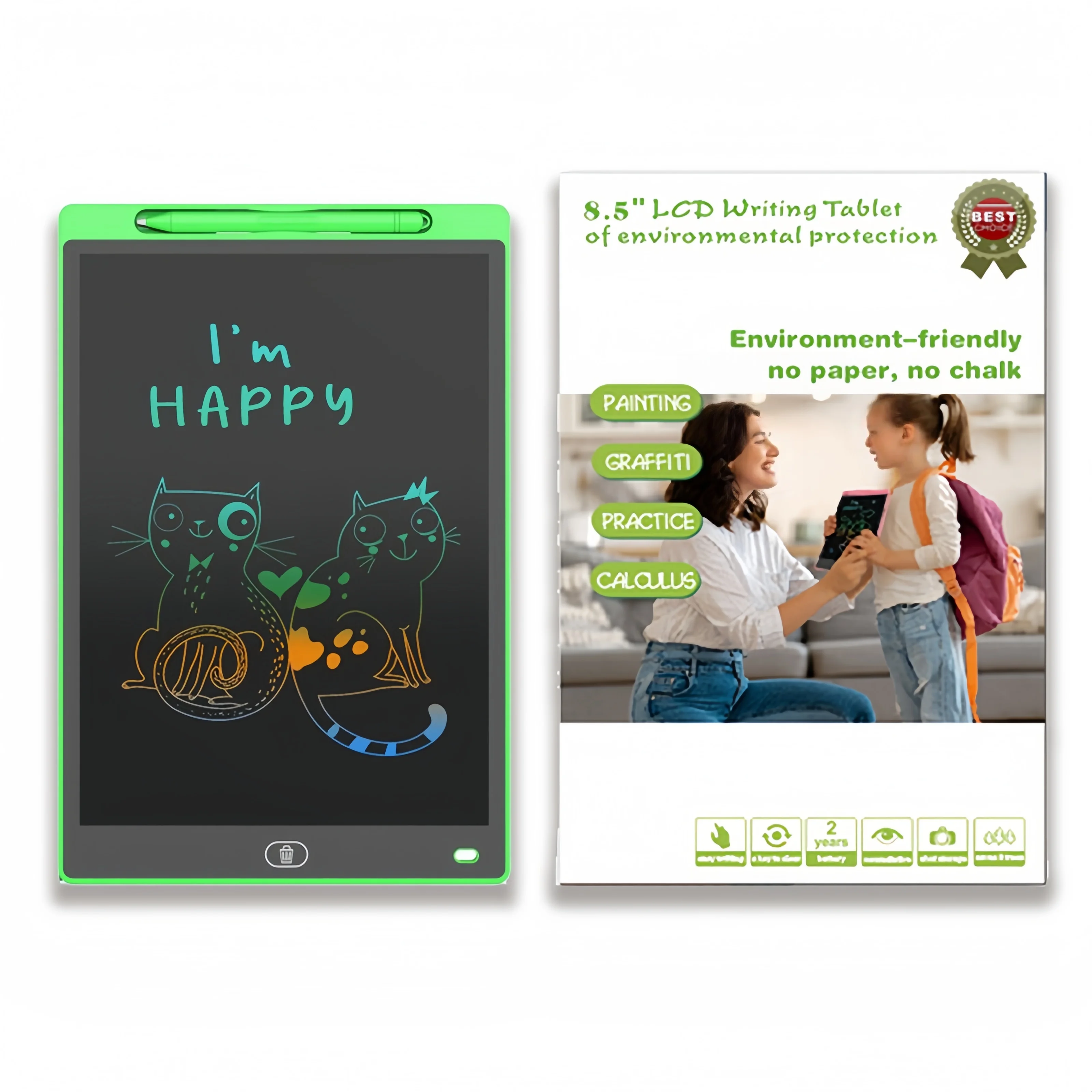 تابلت كتابة LCD للأطفال: لوحة رسم تعليمية للتعلم وممارسة الكتابة اليدوية #4