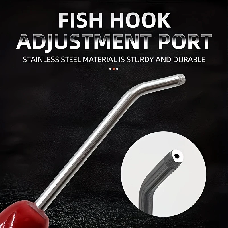 1/2 Stück Premium Tintenfisch-Jighaken-Former – 304 Edelstahl & Holzgriff, perfekt zum Neugestalten gebogener Angelhaken – Detail 6
