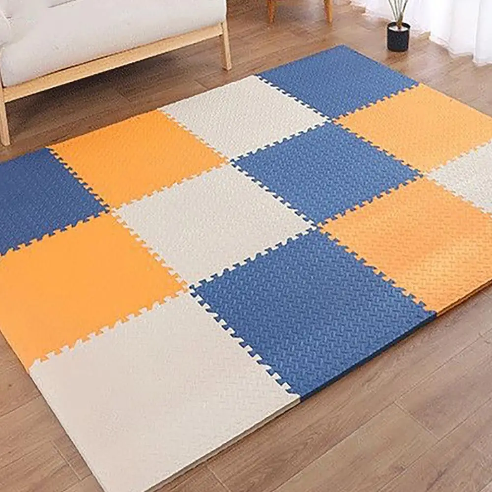 6Pcs Gym Floor Mats EVA Foam Puzzle Mats Interlocking Foam Floor Tiles for Home Kitchen Flooring Gym Kids Play Areas