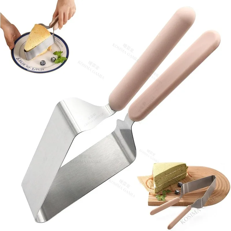 

Stainless Steel Cake Divider Slicer Tongs Cutter Server for Bread Pizza Pie Desserts Pastry Durable Easy Clean Non-stick