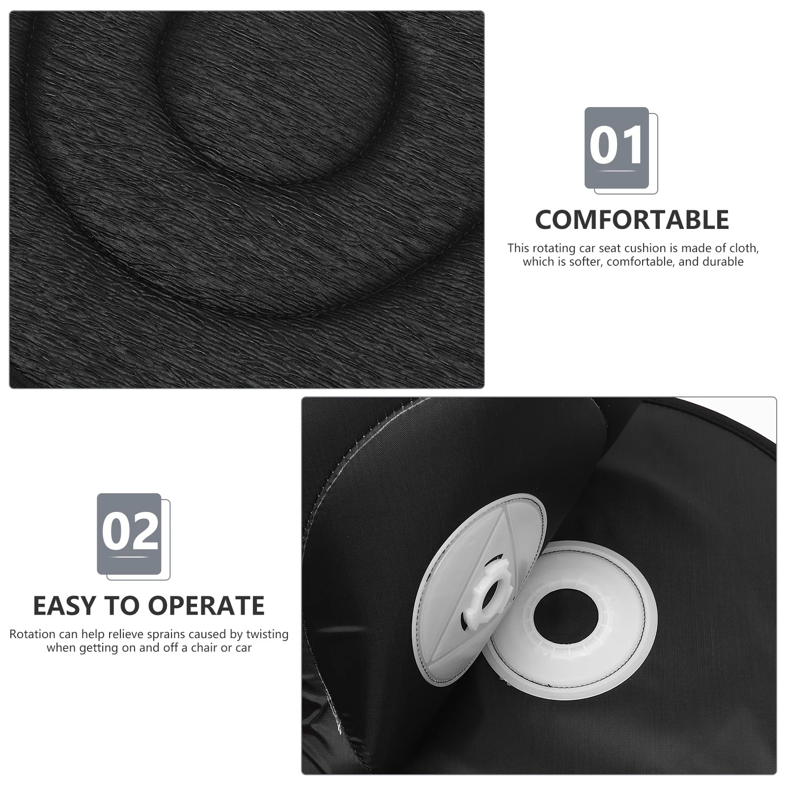 Alipis 1Pc Wearproof Rotating Seat Cushion for Non Swivel Pad Elderly Pregnant Women Lightweight Comfortable Secure Design