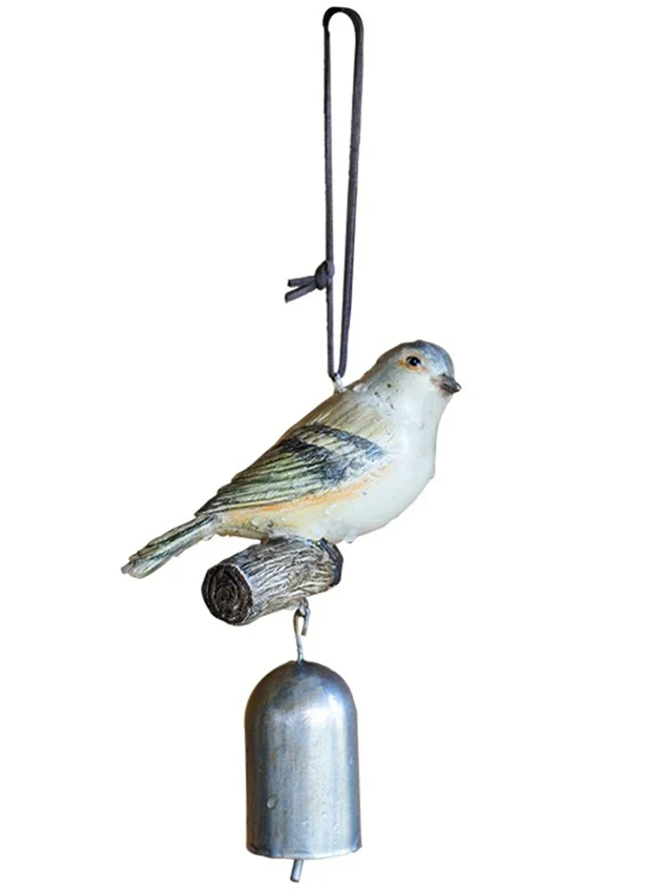 Bird Wind Bell Resin Hanger Decoration Villa Courtyard Rural Literature and Art Vintage Garden Grocery