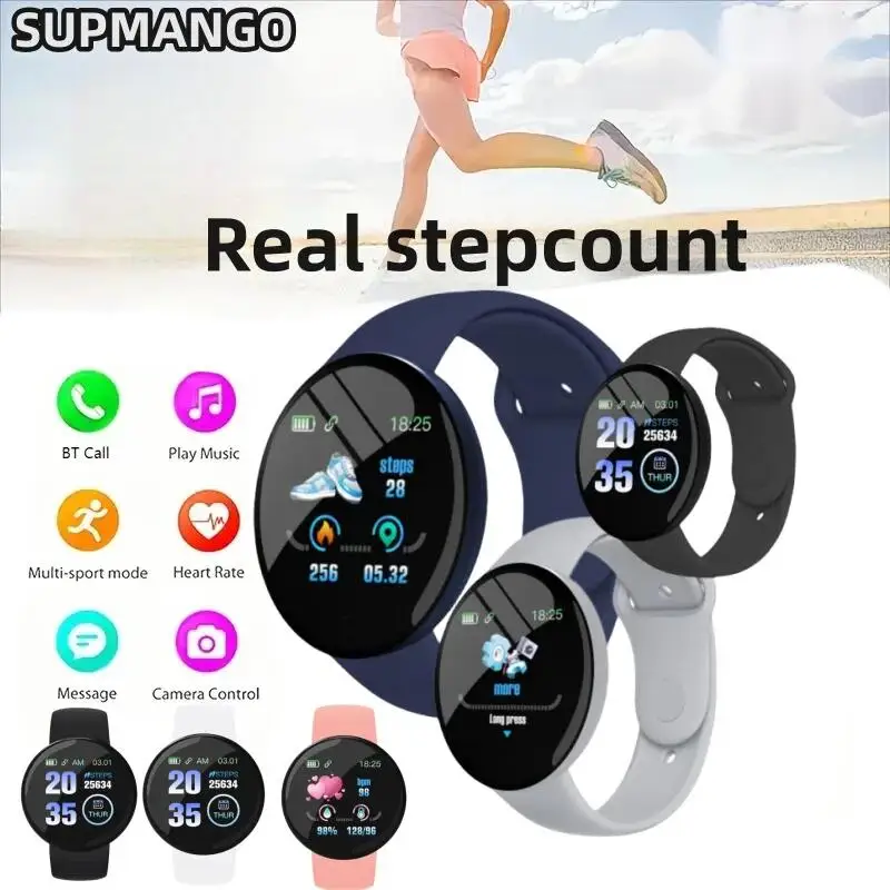 Real Stepcount Smart Watch Multi Function Step Connected Smart Watch For Men And Women Suitable For And Android