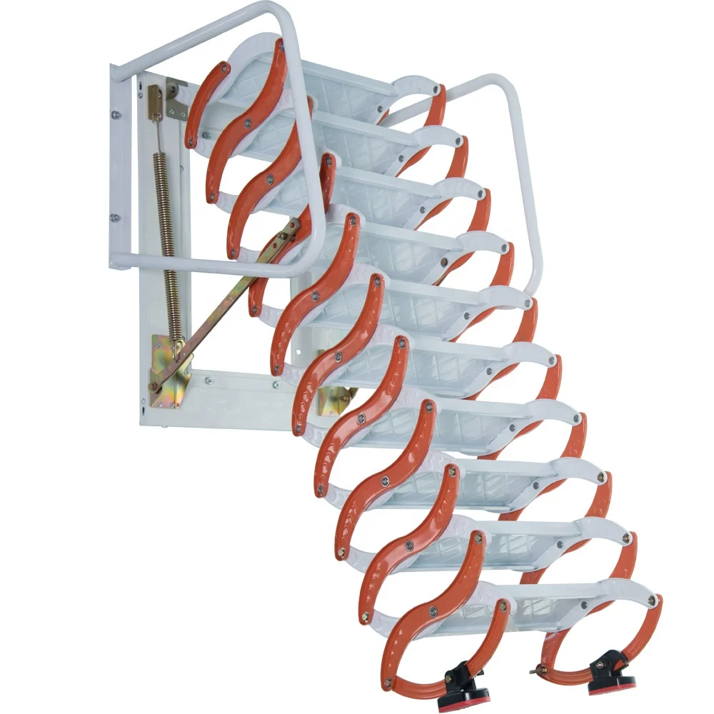 

Orange Color Patented Retractable Hanging Escape Telescopic Collapsible Ladder for Roof
