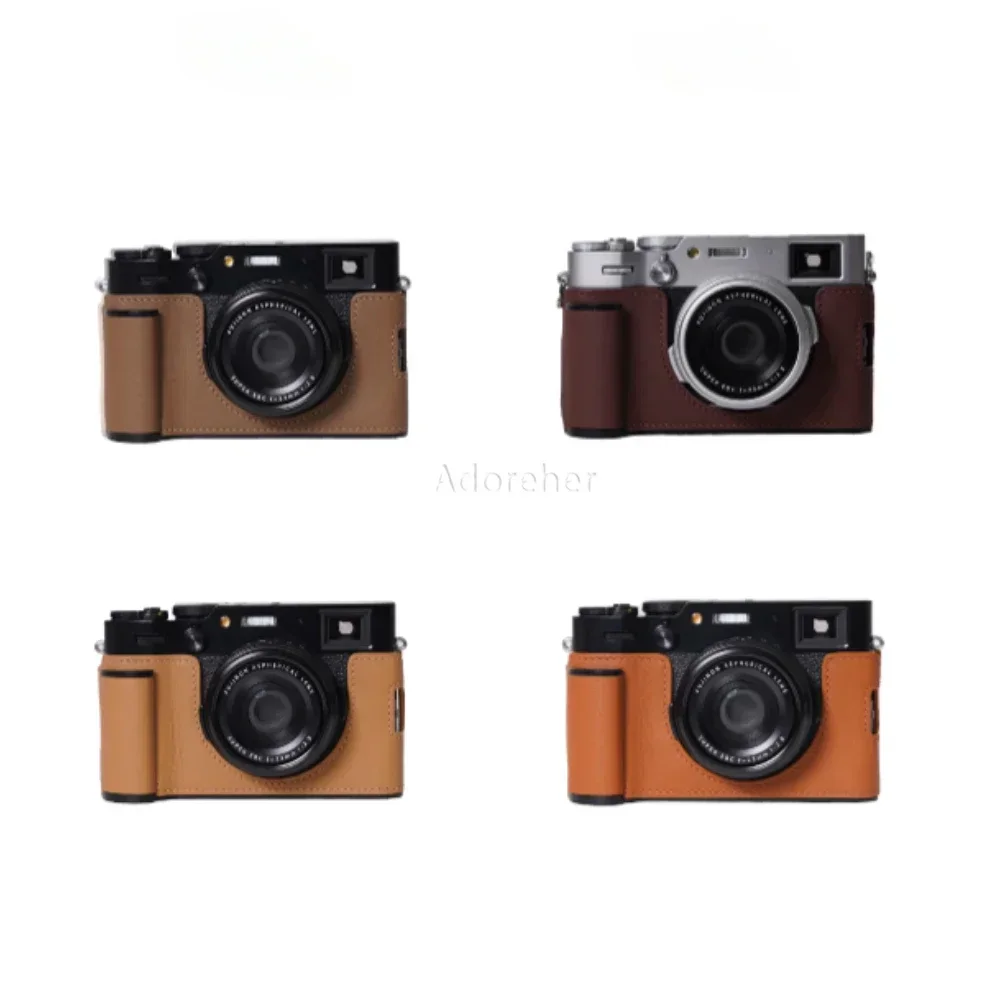 High-end Genuine Leather Camera Case for X100VI Cameras Half Body Handmade Bag for Fujifilm X100VI Cameras Accessories