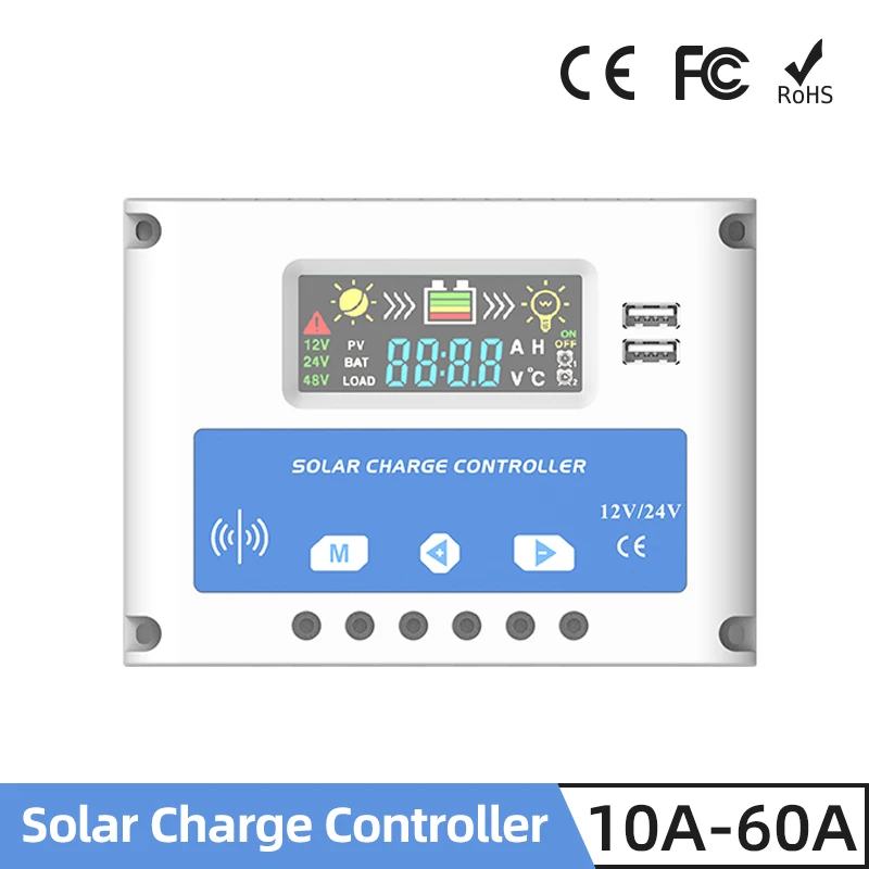 

Solar Charge Controller PWM 20A 30A LCD Display 12V 24V AUTO Dual USB Solar Charge And Discharge Controller