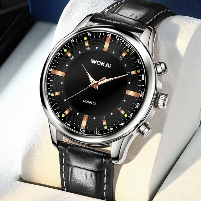 우아한 패션 남성 시계 남성 캐주얼 손목 시계 블랙 쿼츠 가죽 스트랩 시계 시계 선물 Masculino Relogio Reloj Hombre