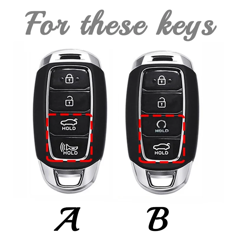 TPU Car Key Fob Case Key Fob Cover For Hyundai I30 Ix35 KONA Encino Solaris Azera Grandeur Ig Accent Santa Fe Palisade Keychain