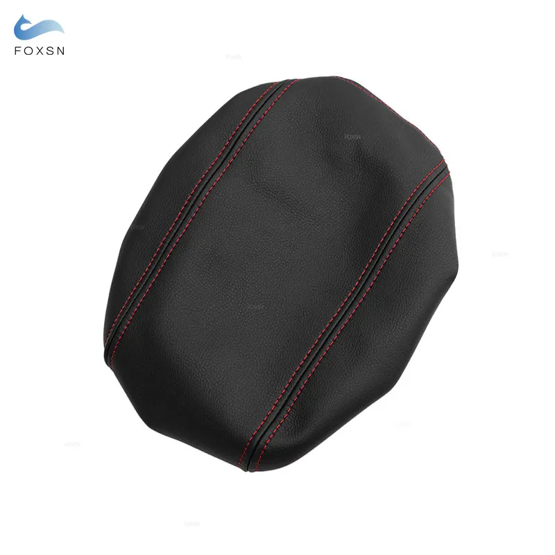Car Interior Center Control Armrest Box Cover For Nissan Qashqai 2008 2009 2010 2011 -2017 Microfiber Leather with Stitching