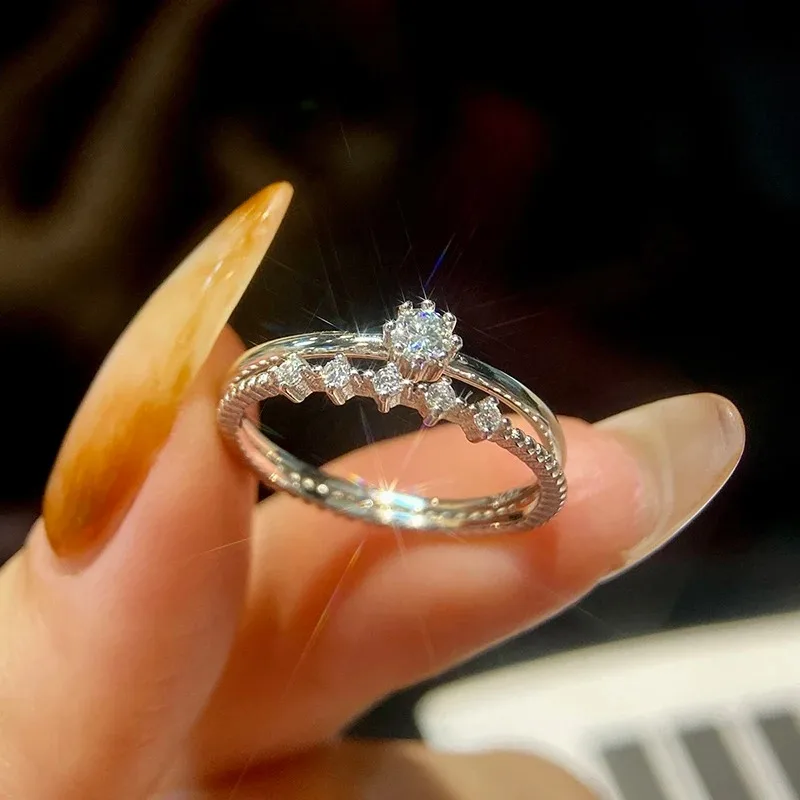 

GRA Moissanite Diamond Rings Set for Women Gift 925 Sterling Silver Luxury Wedding Engagement Ring Anniversary Fine Jewelry