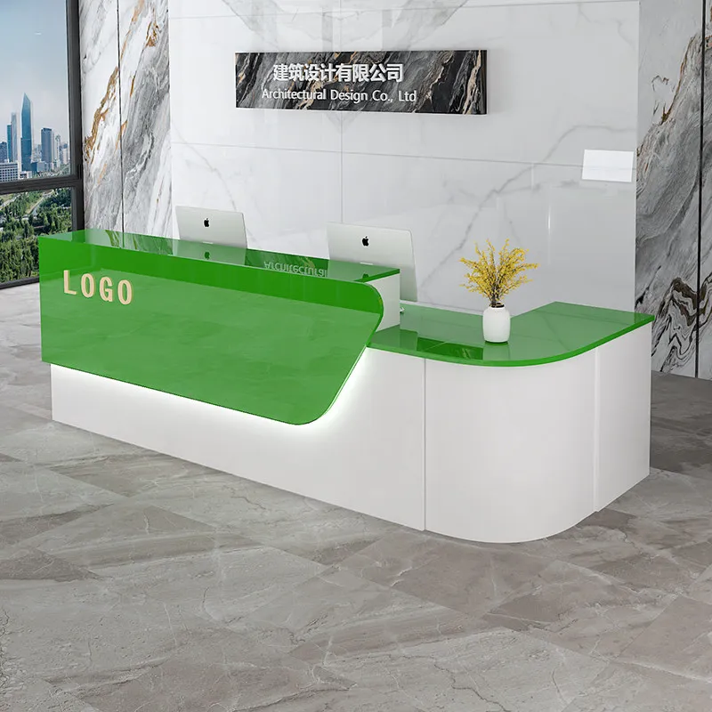 

Luxury Modern Reception Desks Shop Beauty Bar Hotel Restaurant Display Long Reception Desks Company Mostrador Lounge Furniture