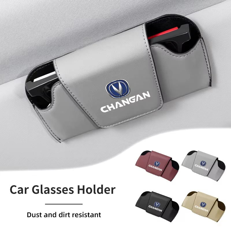 Magnetic Leather Car Sun Visor Sunglasses Holder Glasses Storage Box Fit Changan CS75 CS35 CS15 CS95 RAETON CX70 CS55 EADO CX20