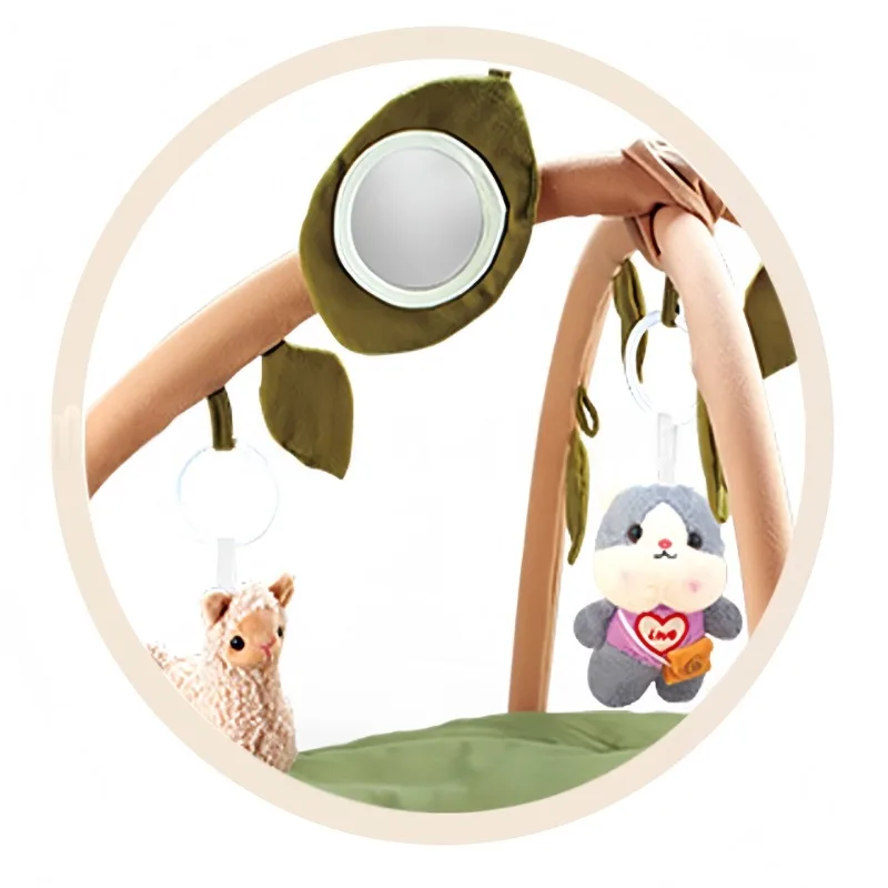 Toy Baby Leaf Game Mat, Fitness Rack with Pillow Climbing Mat