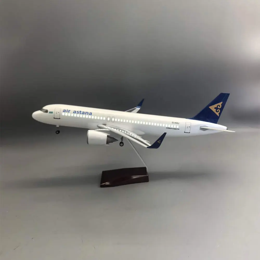 Air Astans A320 Airlines 47cm Scale Airplanes Diecast Plane Model Air-bus 320 Plastic Model Aircraft Resin With Landing Gear Gif