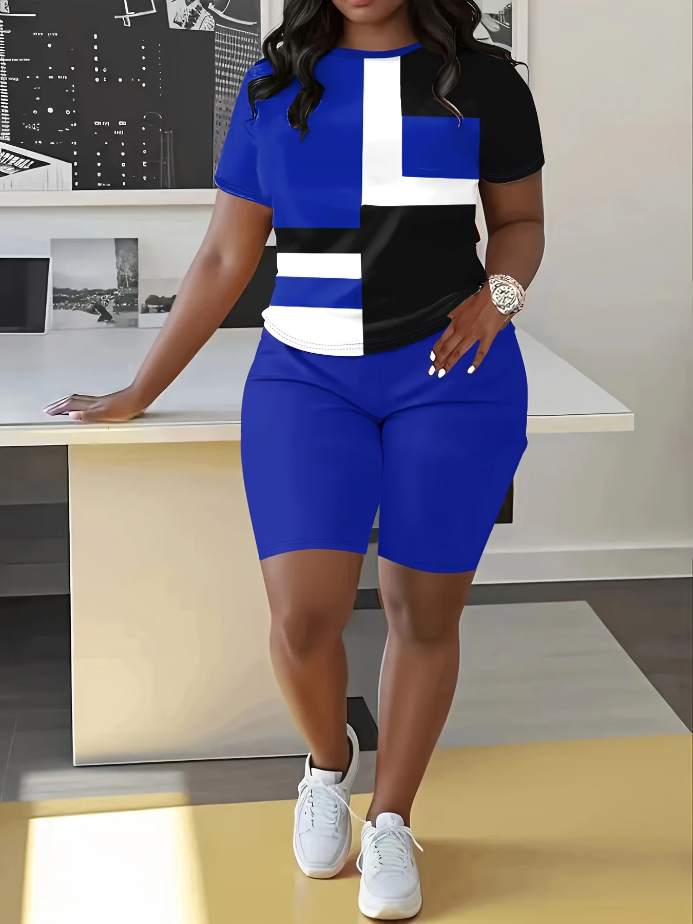 2025 Leisure Outdoor Sports Short Sleeve Set Round Neck Short Sleeved Top and Shorts Set 3D Printed T-shirt and Shorts Set 