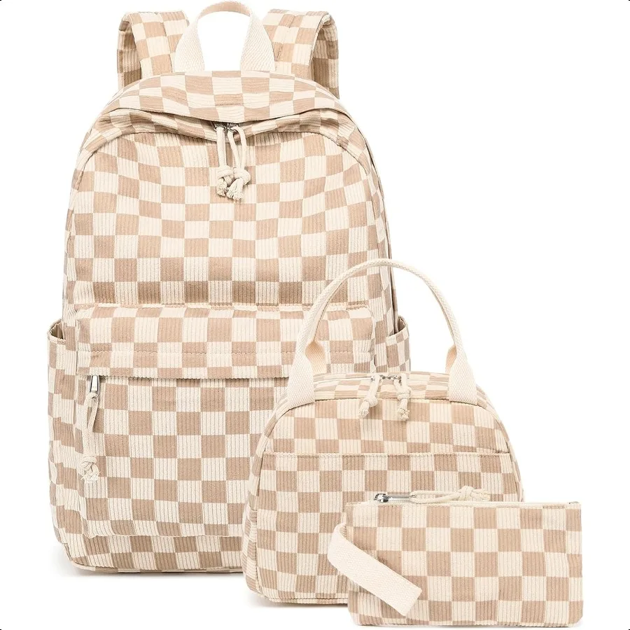 

Bluboon School Backpack Teens Girls Boys School Book Bags with Lunch Box Pencil Bag
