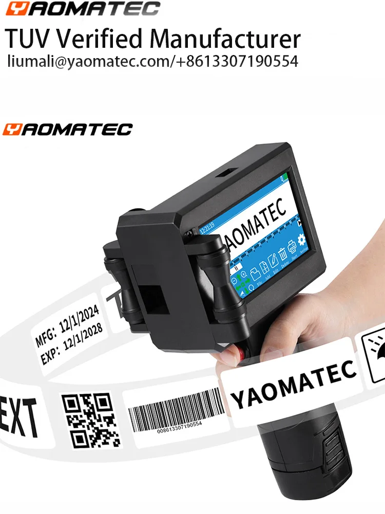 Imagem -03 - Portátil Handheld Inkjet Printer S1730 12.7 mm Printing Gun Batching Coding Machine Logo Printer Data de Validade qr Code Barcode