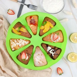 DIY Cake Maker Baking Mold Silicone Cake Mold 8-Hole Orange Shaped Pizza Pan