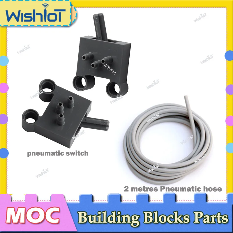 Pneumatic 2M Hose 47223 Pneumatic Switch Building Blocks Assembly Technical Parts DIY MOC Bricks Replacement Toys Accessories