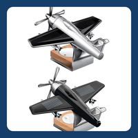 Car Air Freshener Essential Oil Diffuser Solar Airplane Car Diffuser Wooden Base Fragrance Aromatherapy Diffuser Ornaments