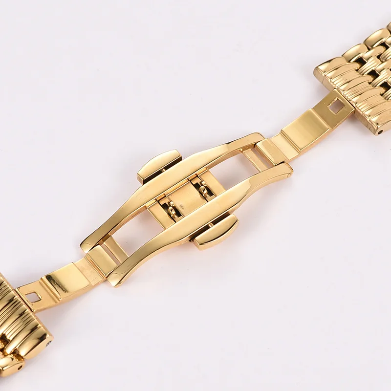 Classic Brand Men\'s and Women\'s Watch Strap Accessories 16MM 18MM 20MM 22MM Gold Silver Steel Strap Waterproof Strap Tool