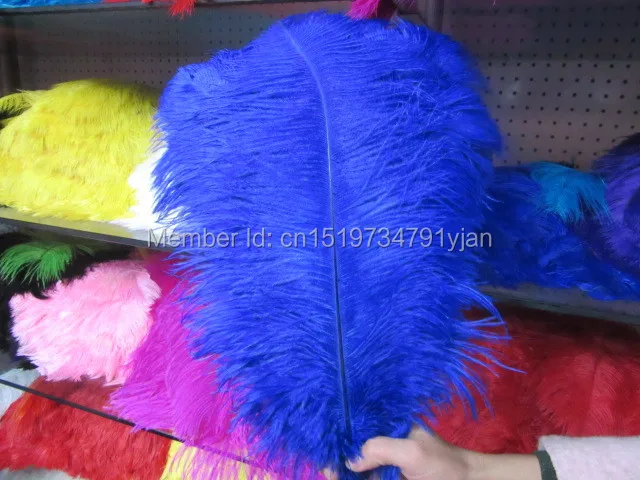 

wholesale Quality 100pcs perfect Leniency Royal blue natural ostrich feather 16-18inch/40-45cm decorative diy