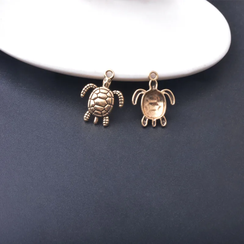 10 Stück/Set Ethnische Antike Silber-Goldene Schildkröten-Anhänger Schmuckzubehör Boho Pfeil-Bogen-Anhänger DIY Damen-Ohrringe – Detail 11