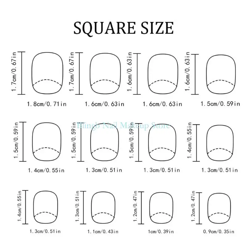 28TA Holiday Press On Glitters French Tip Square False 48Pieces/ Set Christmas Party Red Green Winter Design