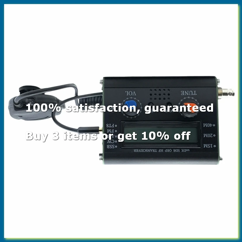 USDX SDR ORP HF Transceiver R1.02W 5W 40M 15M 20M 3 Band SDR All Mode USB, LSB, CW, HF SSB QRP Transceiver with Mic-BCBW