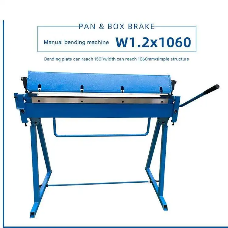 W1.2X1060 Metal Plate Folding Manual Straight Brake 1.2mm 150 Degree Sheet Metal Working Tool Corrugated Sheet Bending Machine