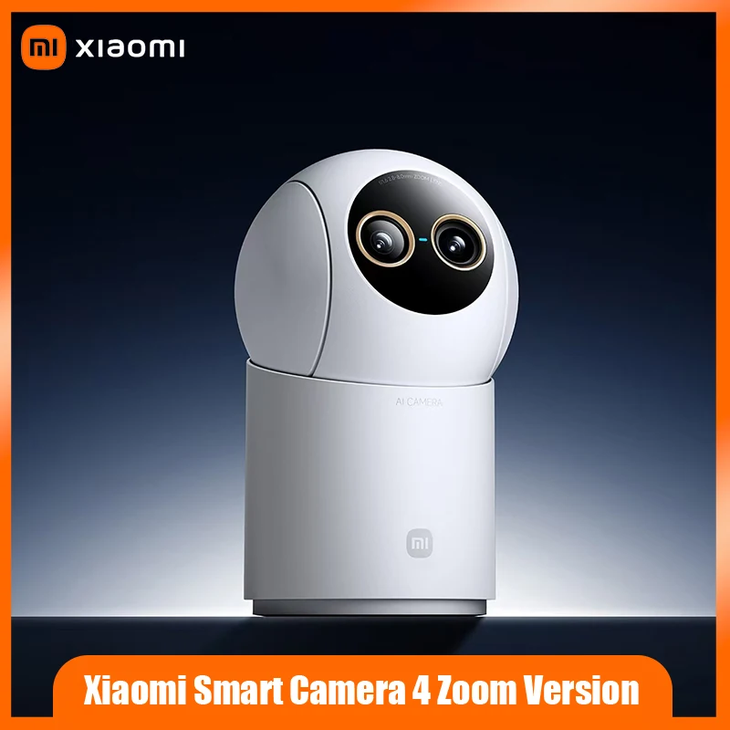 كاميرا Xiaomi الذكية 4 إصدار تكبير 8 مليون بكسل 9x تكبير هجين خوارزمية AI جديدة كاميرا داخلية منزلية 4K مراقبة فائقة الوضوح