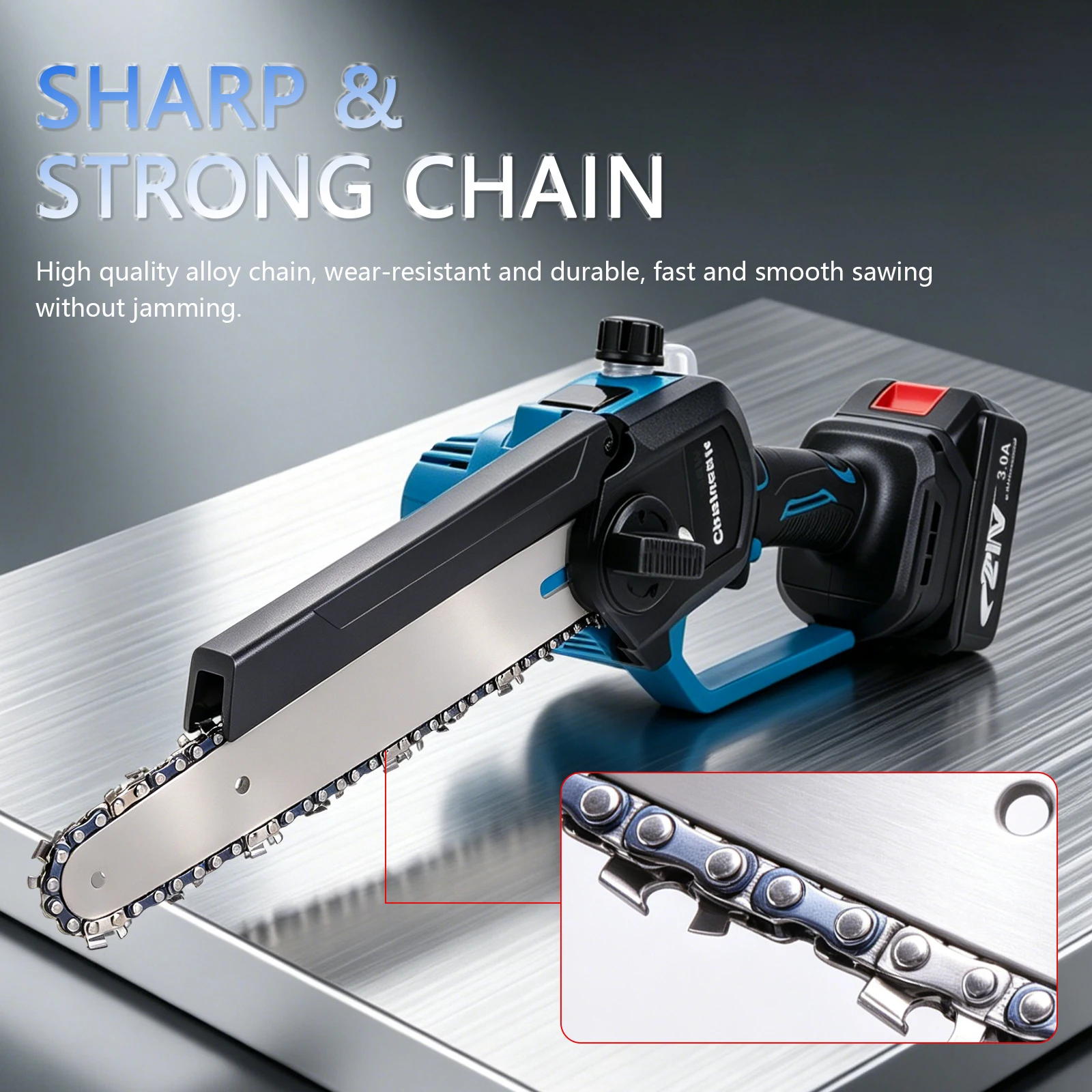 【2026 New】Brushless 8Inch Electric Saw Automatic Oiler Handheld Garden Pruning Chainsaw For Makita 18V Battery Pin Woodworking