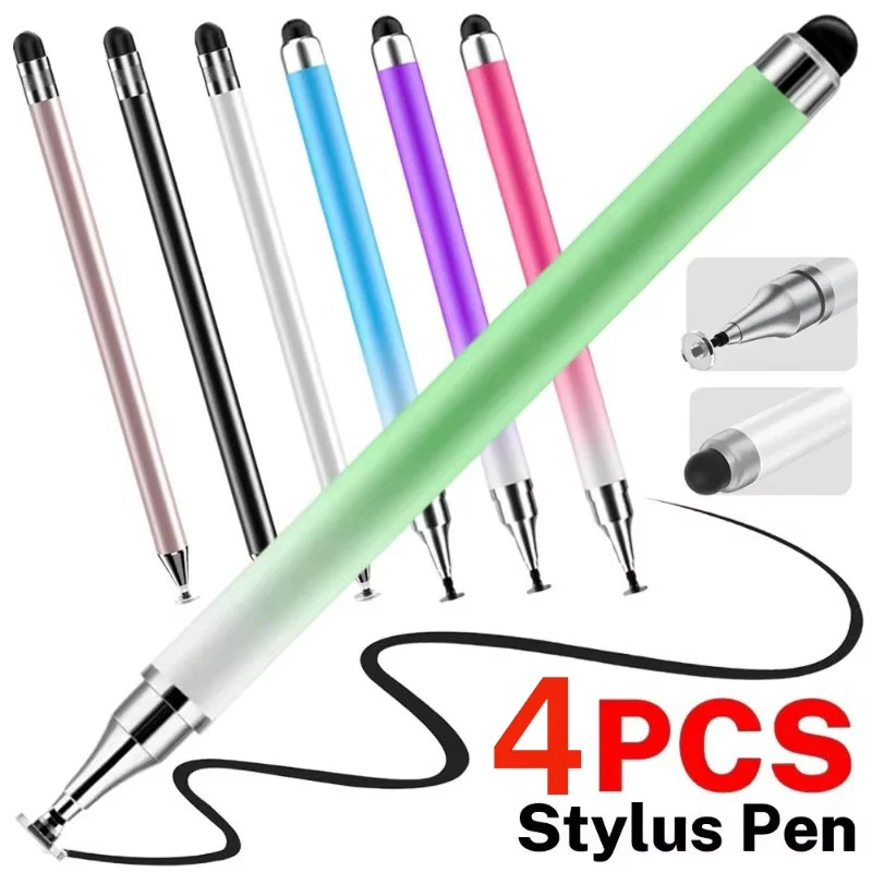 4-1PCS Double-Headed Universal Stylus Pen for iPad Tablet Android iOS Phone Drawing Writing Capacitive Screen Touch Stylus Pens