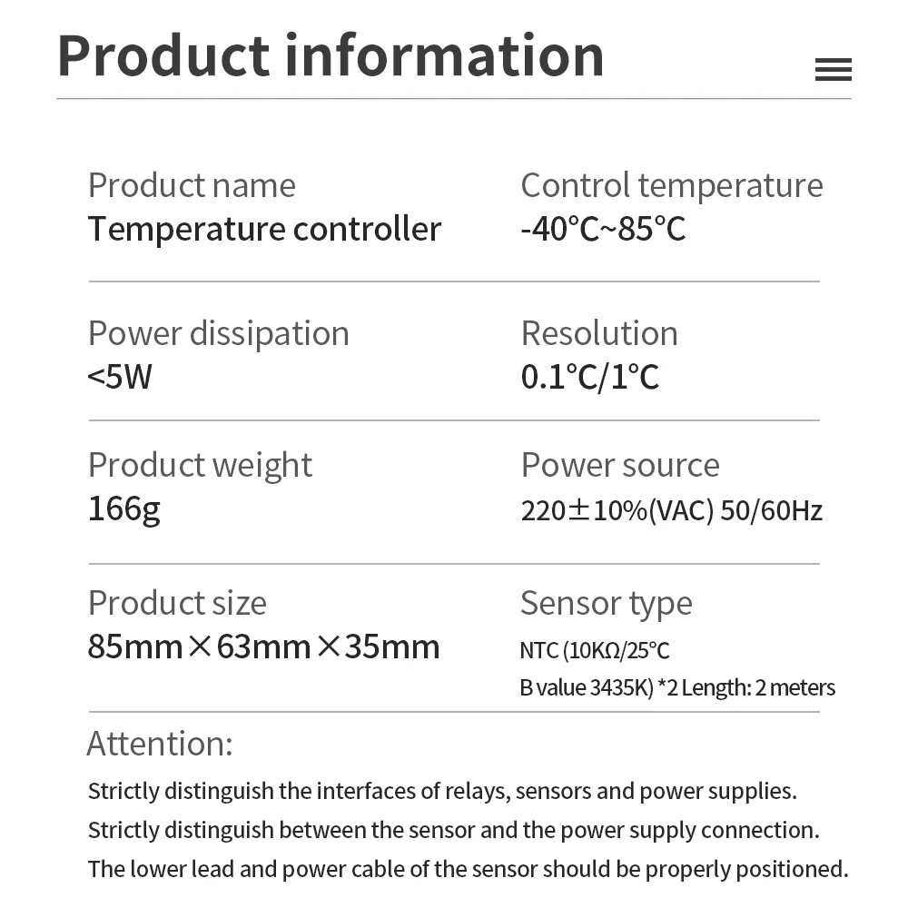 EK-3030 220V Digital Thermostat for Cold Storage Incubator Temperature Controller Refrigeration Heating Thermoregulator Relay