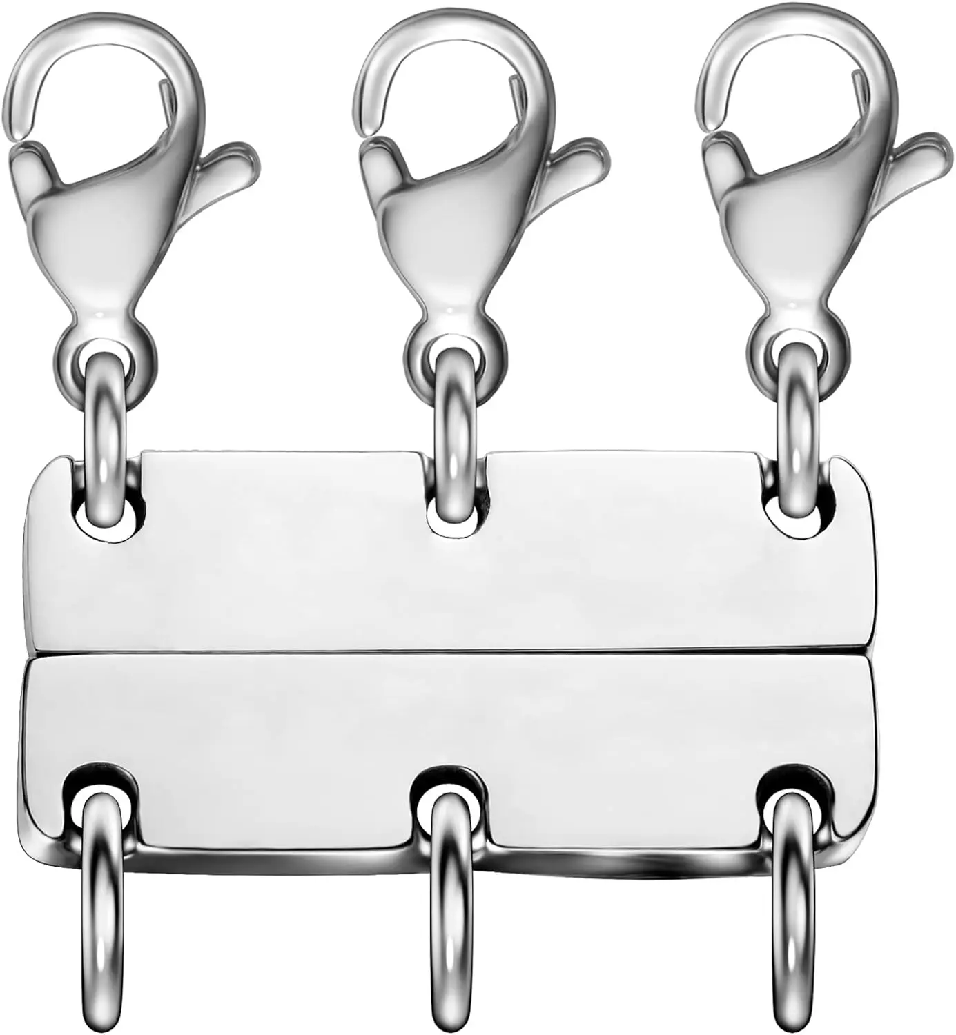 18K Gold & Silver Necklace Clasp for Layering
