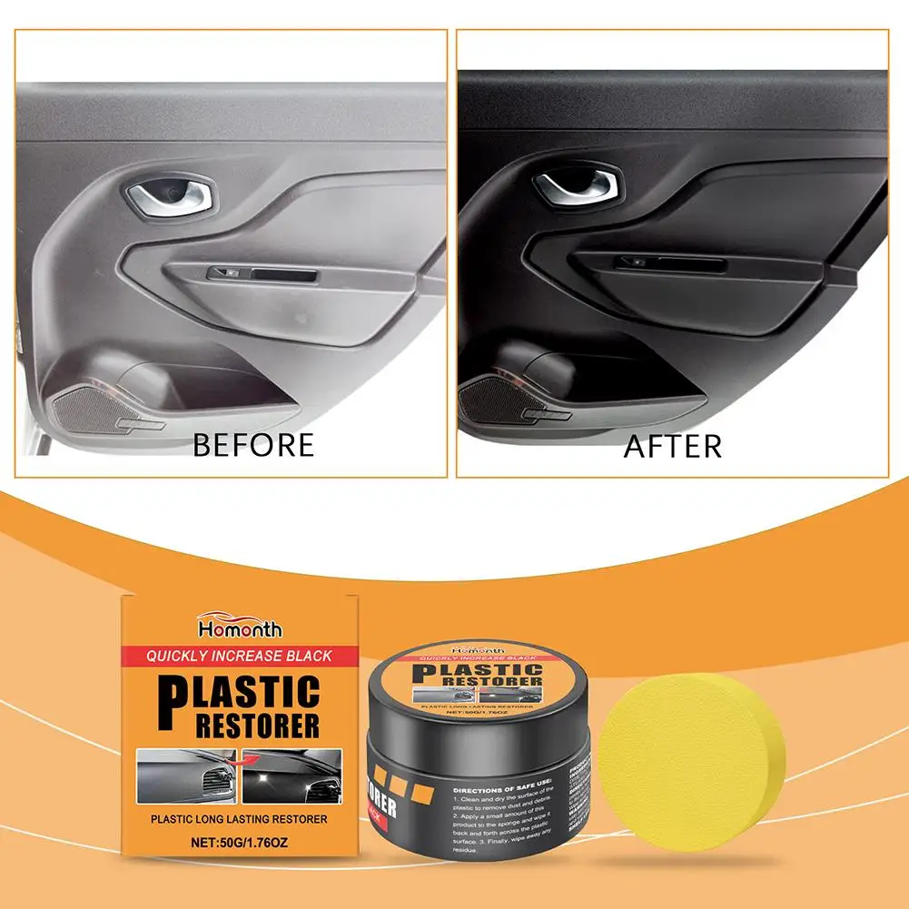 Car Plastic Restorer Back To Black Gloss Auto Polish Panel Agent Auto Leather Renewal And Coating & Repair Coating Interior A4W9