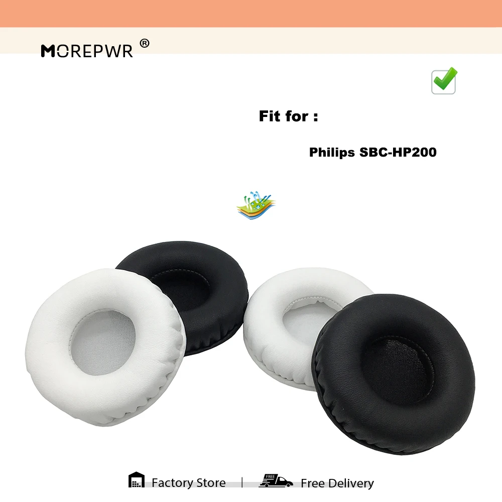 เปลี่ยนแผ่นรองหูฟังสําหรับ Philips SBC-HP200 ชุดหูฟังอะไหล่เบาะหนังกํามะหยี่ Earmuff หูฟังปก