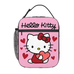 Custom Hello Kitty Lunch Bag Cooler Thermal Insulated Lunch Box for Women Kids School Food Portable Tote Bags