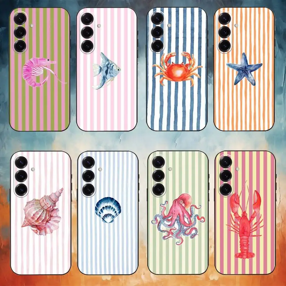 

Marine life Phone Case For Samsung Galaxy A20,21s,22,31,32,52,53,72,73,80,91 Soft Black Shell