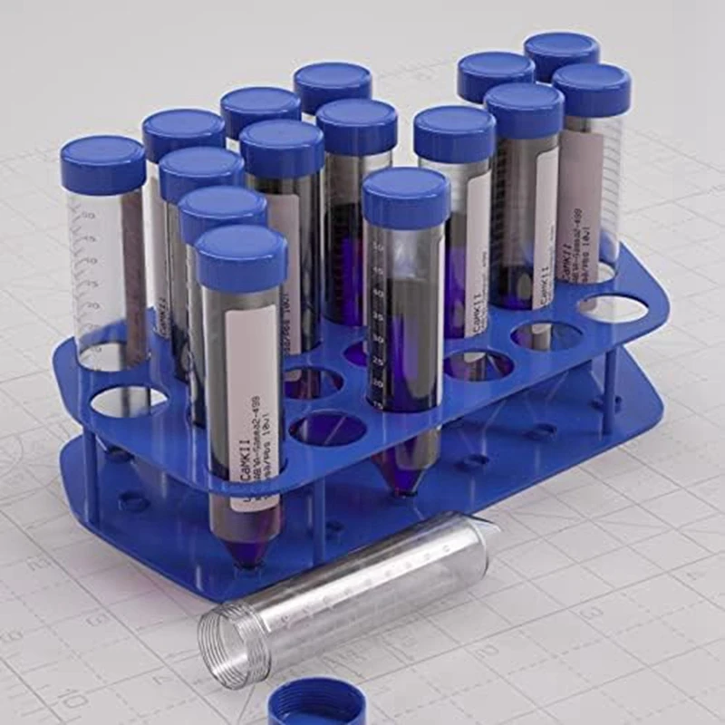 100 PCS With Graduated Marks, 50Ml Centrifuge Tubes, Transparent Plastic Write-On Spots And Blue Screw Caps