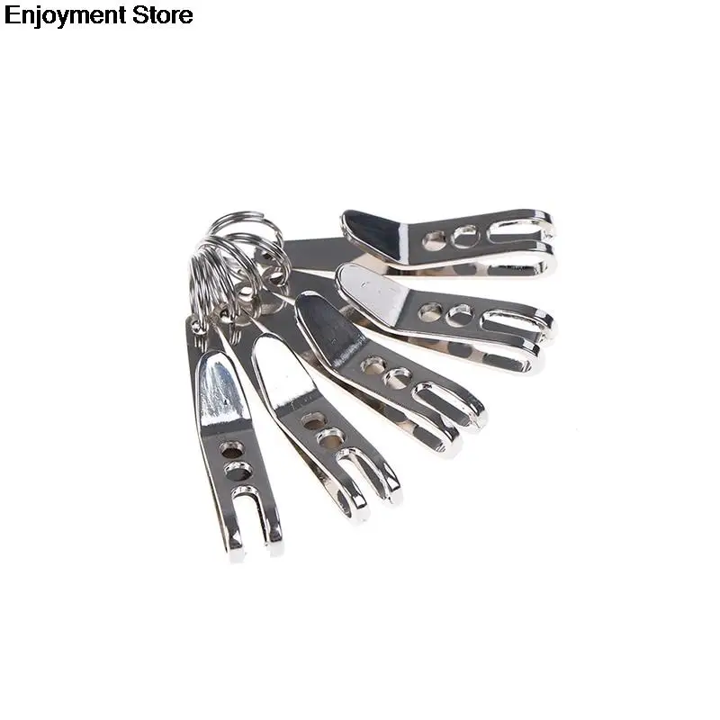 5pcs/lot Stainless Steel Outdoor Quicklink Tool EDC Bag Suspension Clip with Key Ring Carabiner 38 * 7 * 1mm