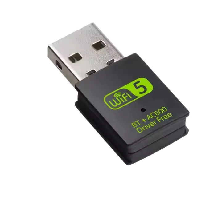 Free Drive AC600 2.4GHz 5.8GHz Frequency Band BT4.2 Receiver External Laptop Network Card Wi-Fi USB Dongle Wireless USB Adapter