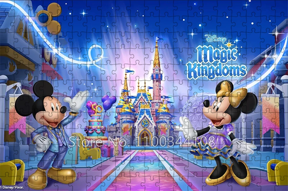 Disney Magic Kingdoms Puzzel Disneyland Castle Vuurwerk Legpuzzels voor educatief speelgoed voor kinderen Intelligentiespellen voor kinderen