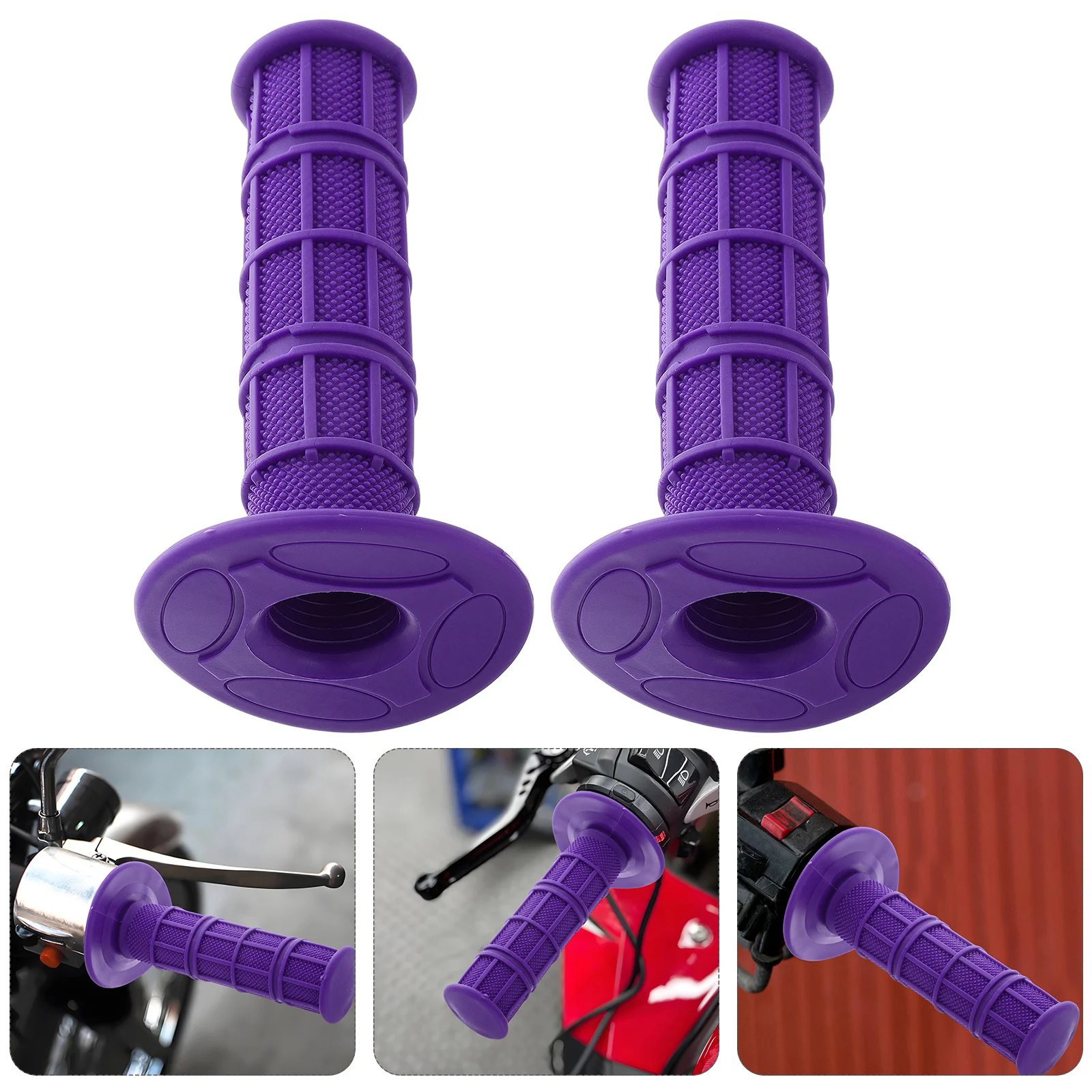

2Pcs Ultra Soft Silicone Handlebar Grips for Motorcycle Atv Dirt -Wheel Grip Replacements Off-Road Atv Hand Grips