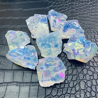 100G/Bag Aura Opalite Crystal Electroplated Glitter Raw Stone Mineral Specimen Home Decoration Reiki Healing Crystal opal Gift