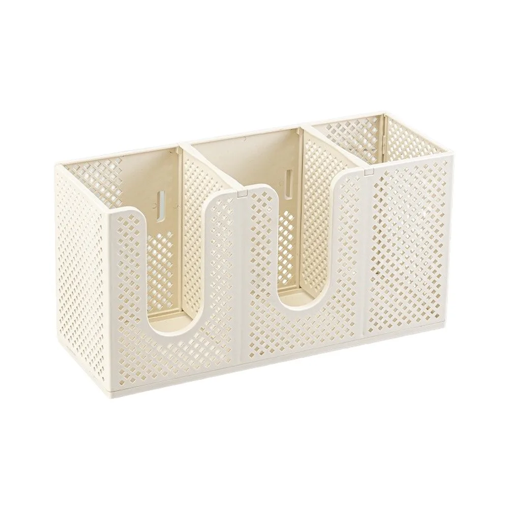 Wall-Mounted Cup Dispenser with Three Separate Sections for Cups Lids and Straws No Hardware Required for Installation Anywhere