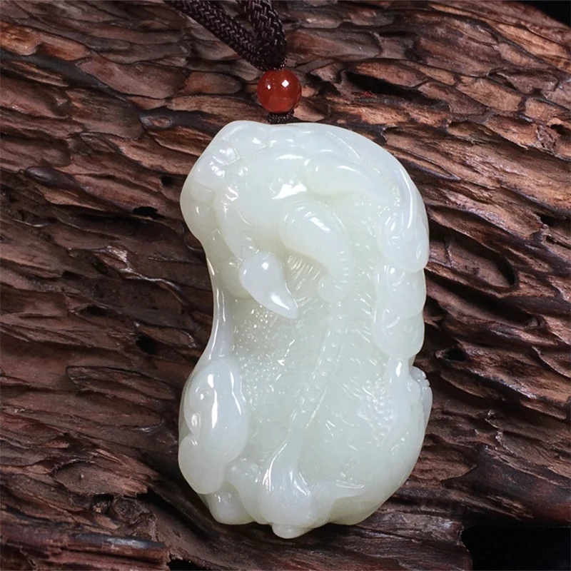 

Hotan Pixiu - Large White Jade Animal Pendant